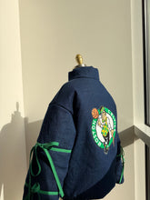 Load image into Gallery viewer, Celtics Denim Puffer Coat
